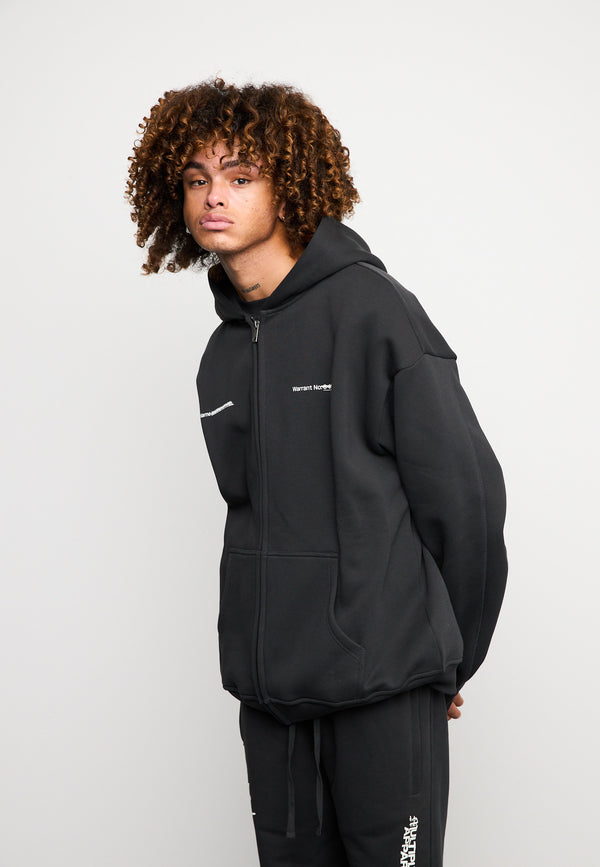 Multiply Spparel Oversize Zip Hoodie SLANDER Black Soda Washed