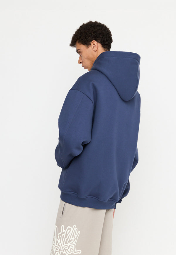 Multiply Spparel Oversize Zip Hoodie STRESS Night Shadow