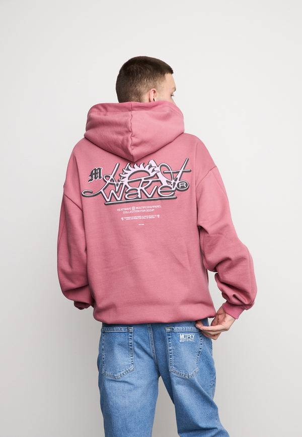 Multiply Spparel Oversize Zip Hoodie SUNNY SIDE Rose Wine