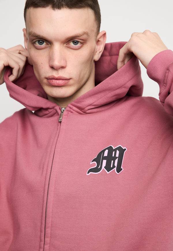 Multiply Spparel Oversize Zip Hoodie SUNNY SIDE Rose Wine