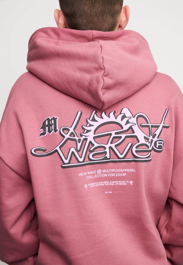 Multiply Spparel Oversize Zip Hoodie SUNNY SIDE Rose Wine
