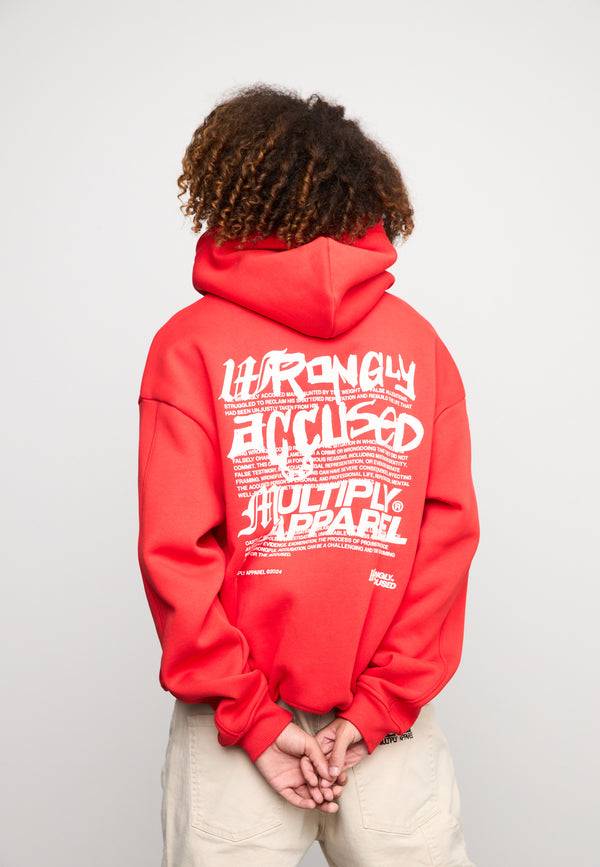 Multiply Spparel Oversize Zip Hoodie TRIAL Flame Scarlet