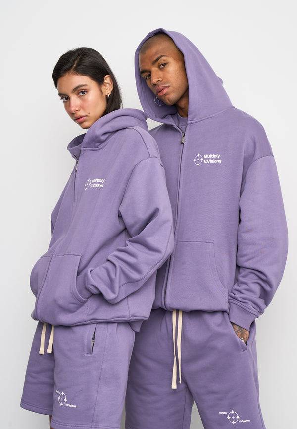 Multiply Spparel Oversize Zip Hoodie VISIONARY Cadet