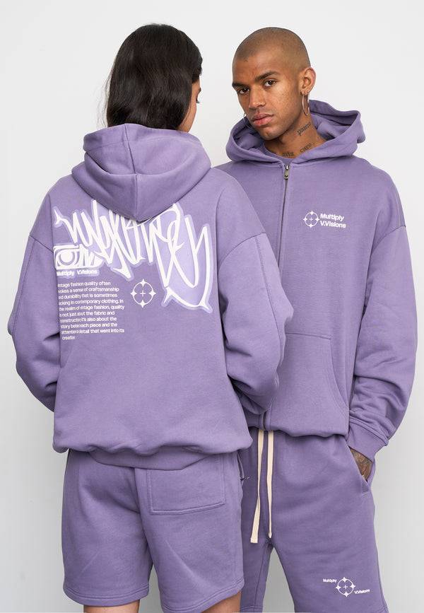 Multiply Spparel Oversize Zip Hoodie VISIONARY Cadet