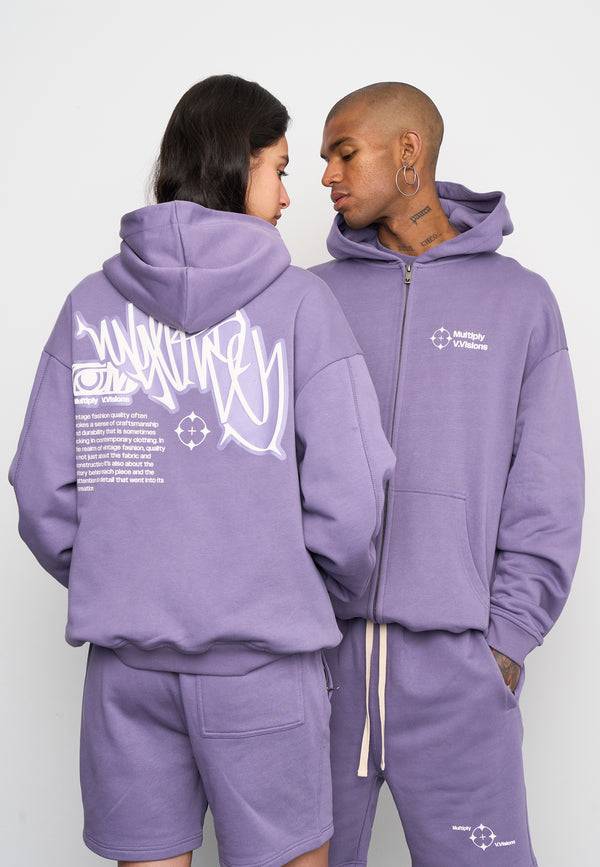 Multiply Spparel Oversize Zip Hoodie VISIONARY Cadet
