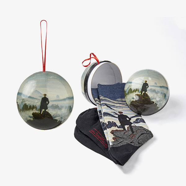 Musearta Geschenkkugel - Caspar David Friedrich, Der Wanderer über dem Nebelmeer