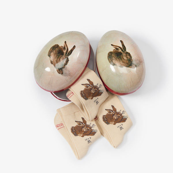 Musearta Oster-Ei Mit Socken - Albrecht Dürer - Feldhase