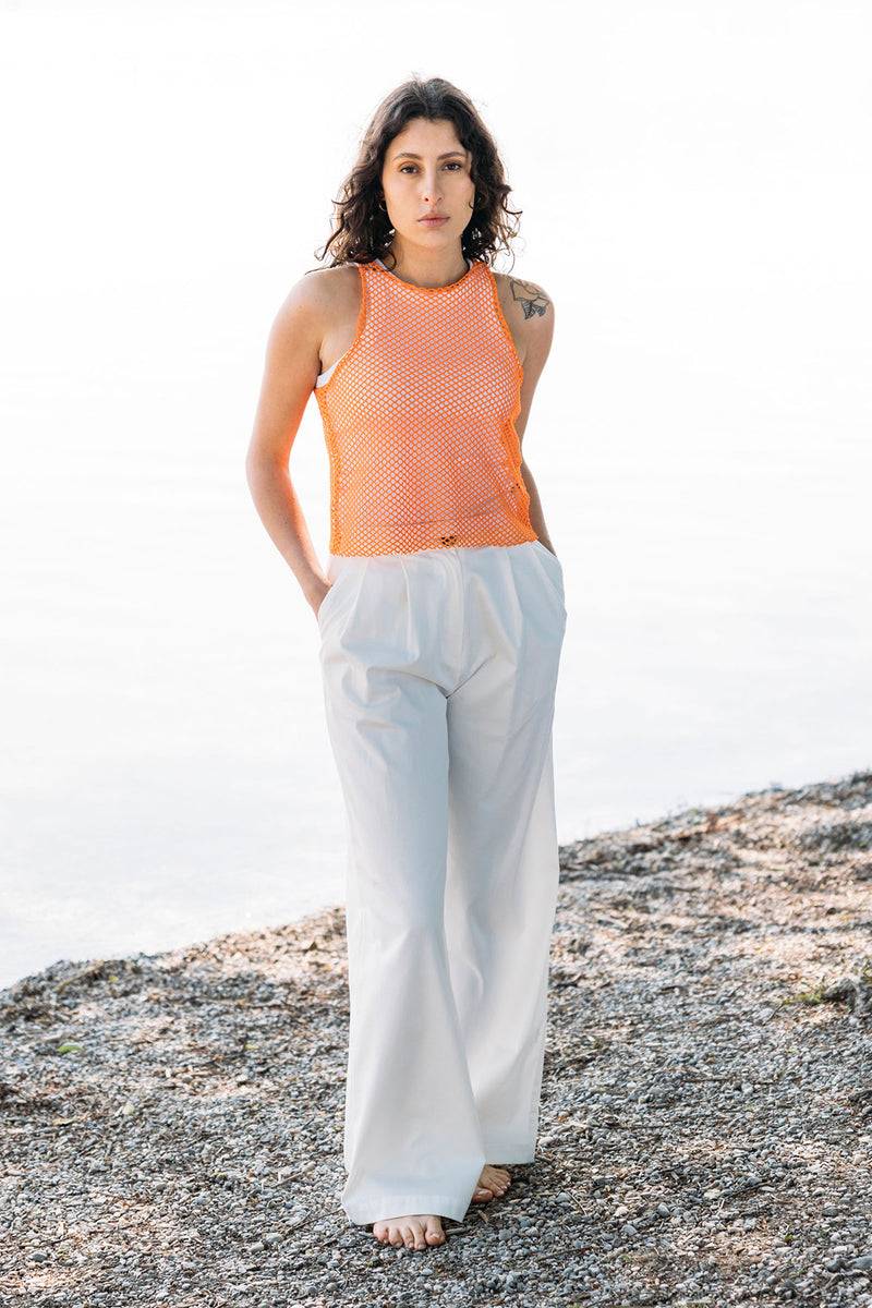 Mykke Hofmann Baumwoll-Mesh-Top Tila