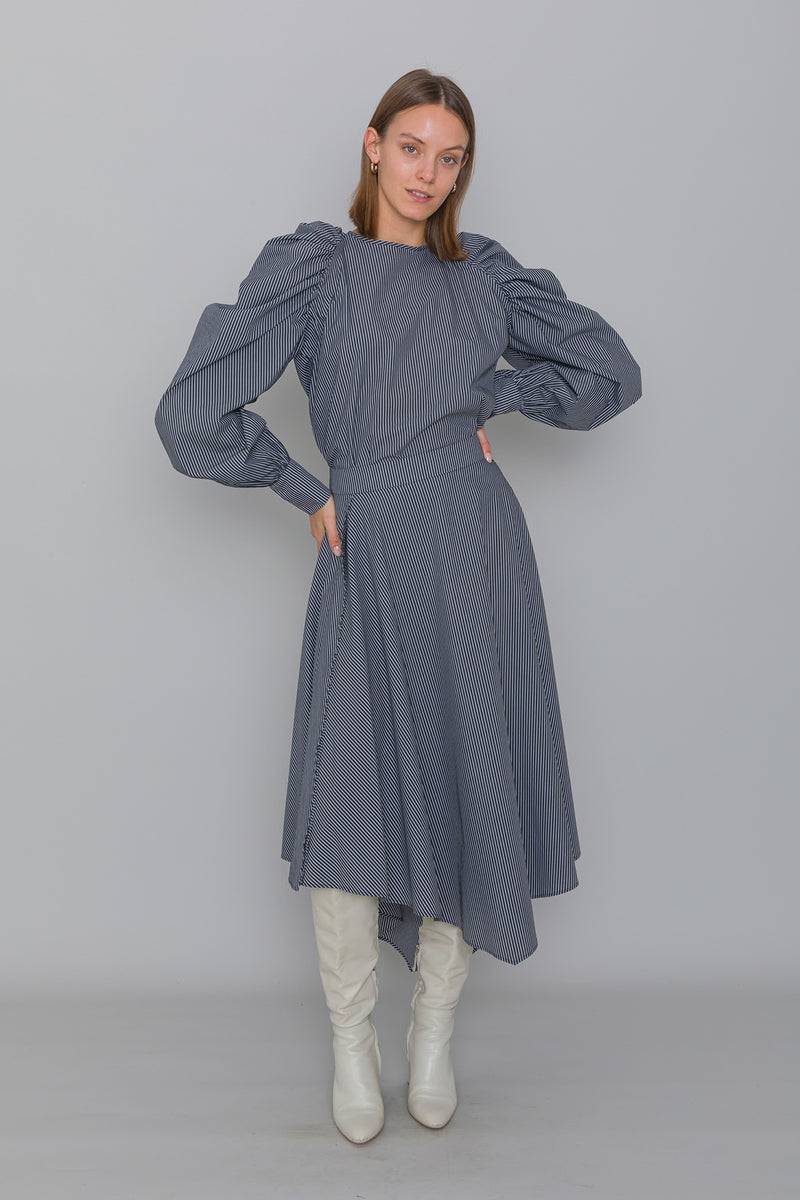 Mykke Hofmann Baumwoll-Streifenbluse Lis