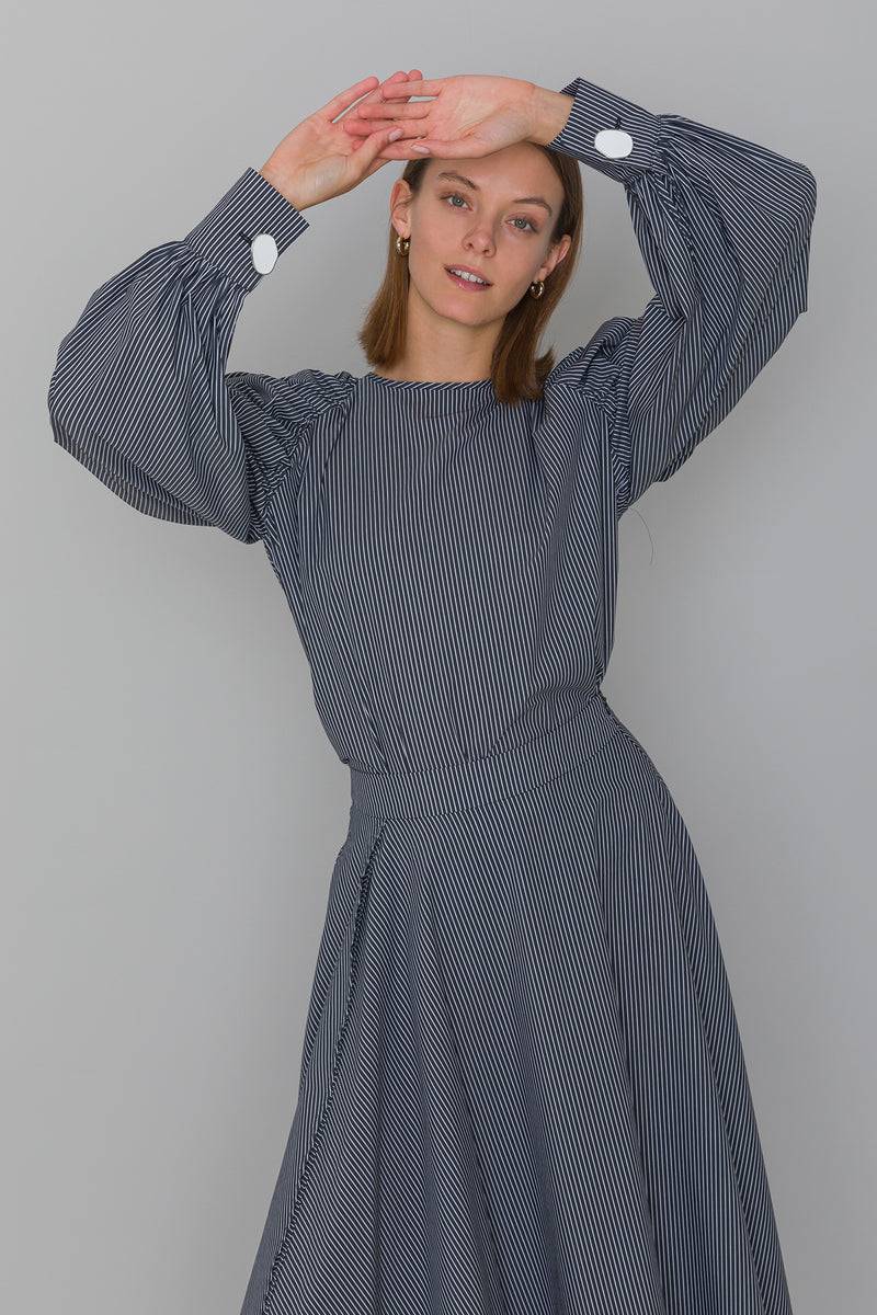 Mykke Hofmann Baumwoll-Streifenbluse Lis