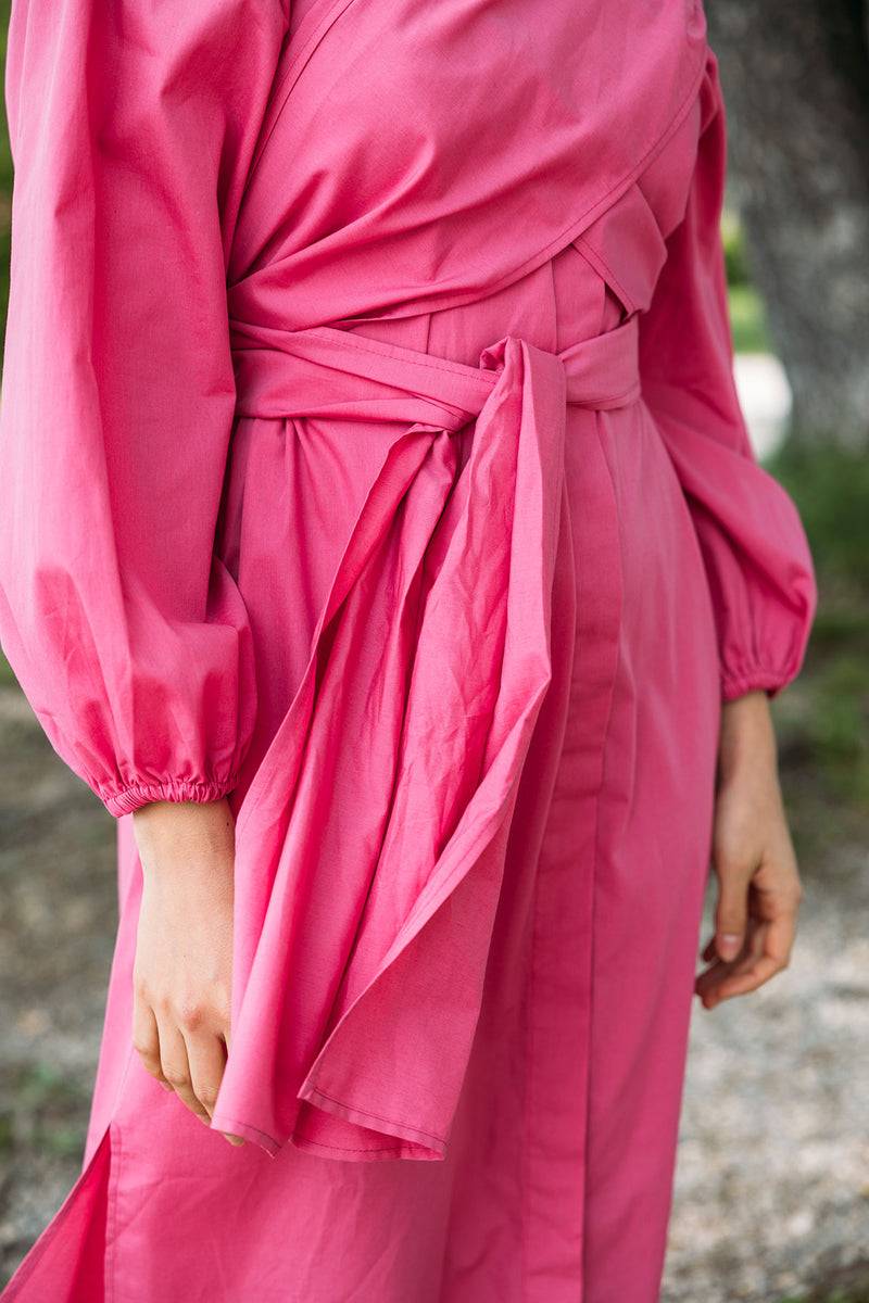 Mykke Hofmann Baumwollpopeline Wickelkleid Keo