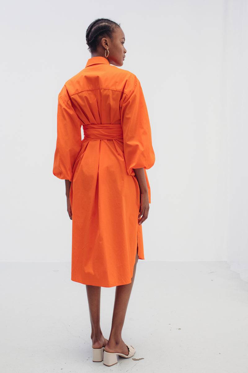 Mykke Hofmann Baumwollpopeline Wickelkleid Keo