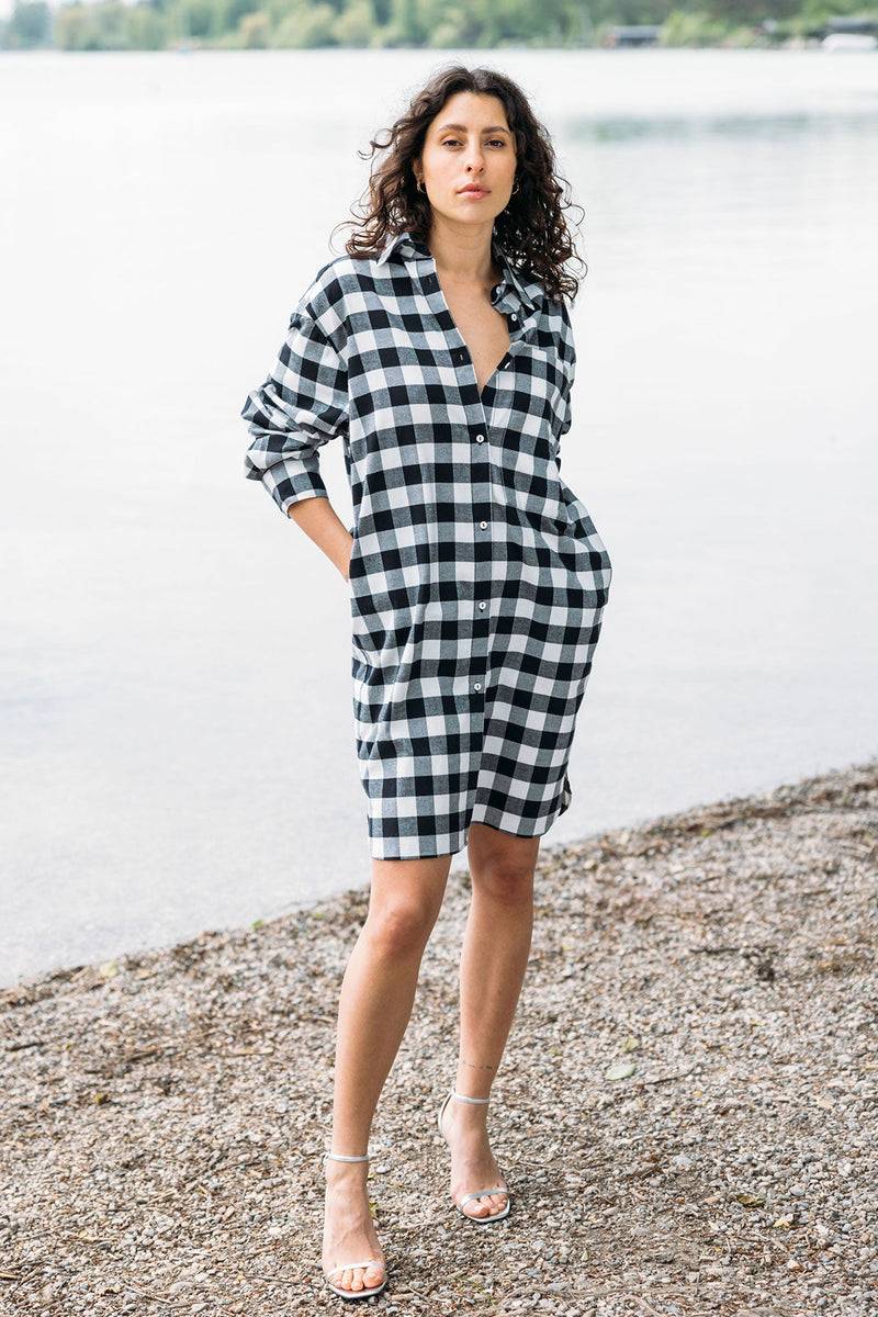 Mykke Hofmann Flanellkleid aus Bio-Baumwolle Klore