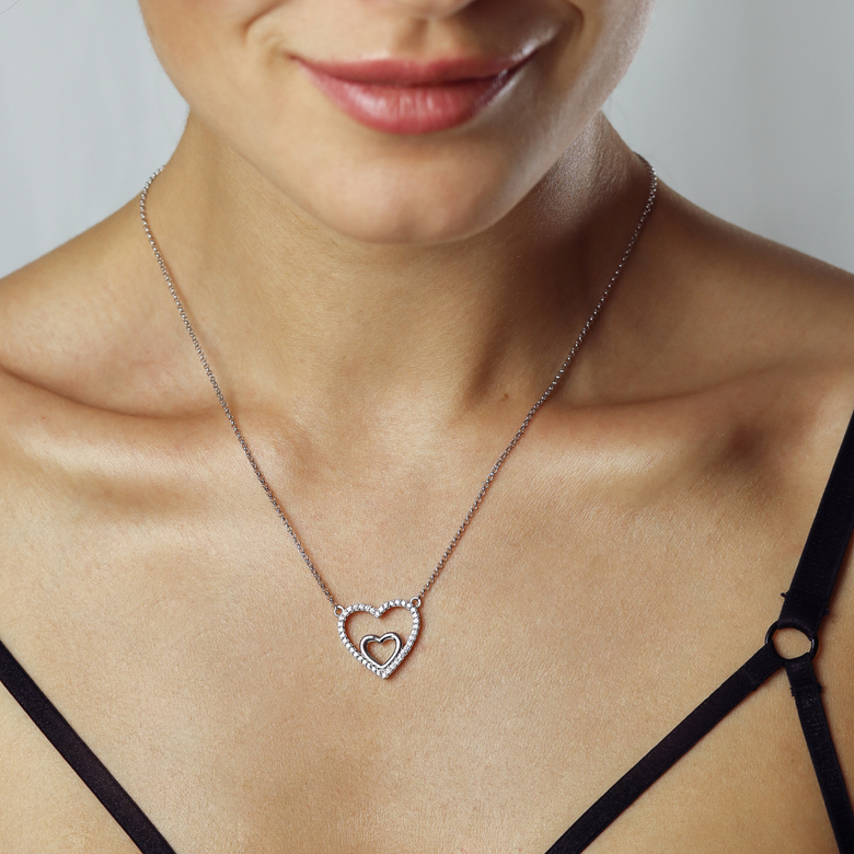 Nana Kay Double Happiness Halskette Silber