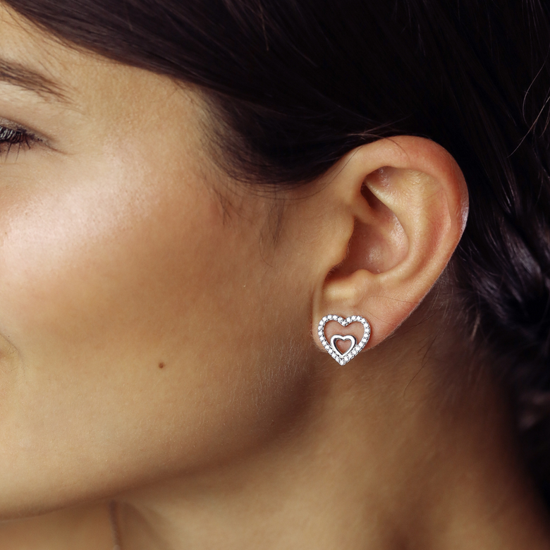 Nana Kay Double Happiness Ohrstecker Silber