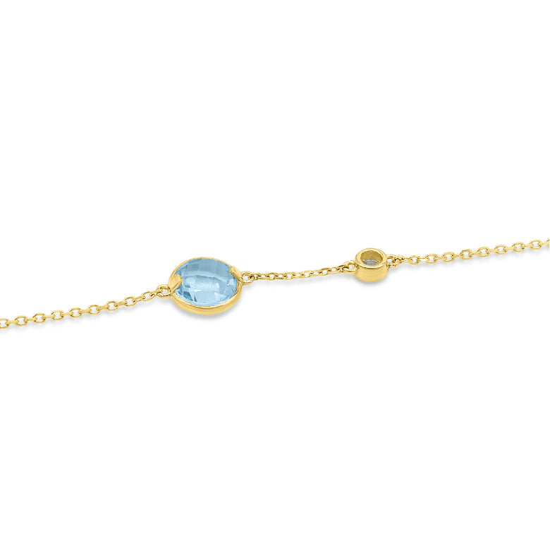 Nana Kay Echtgold Armband Aquamarine