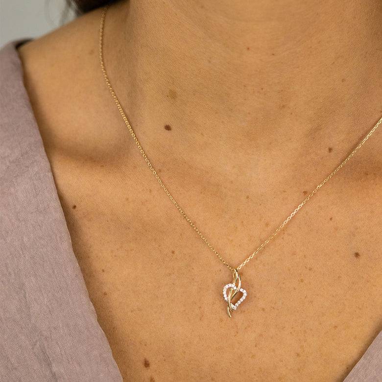 Nana Kay Echtgold Collier Près Du Coeur