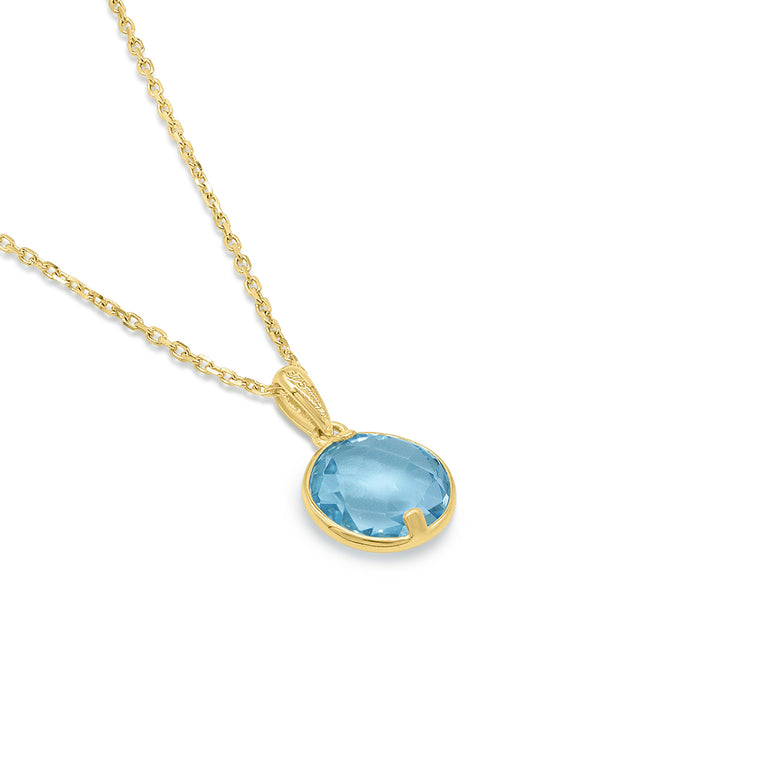 Nana Kay Echtgold Halskette Aquamarine