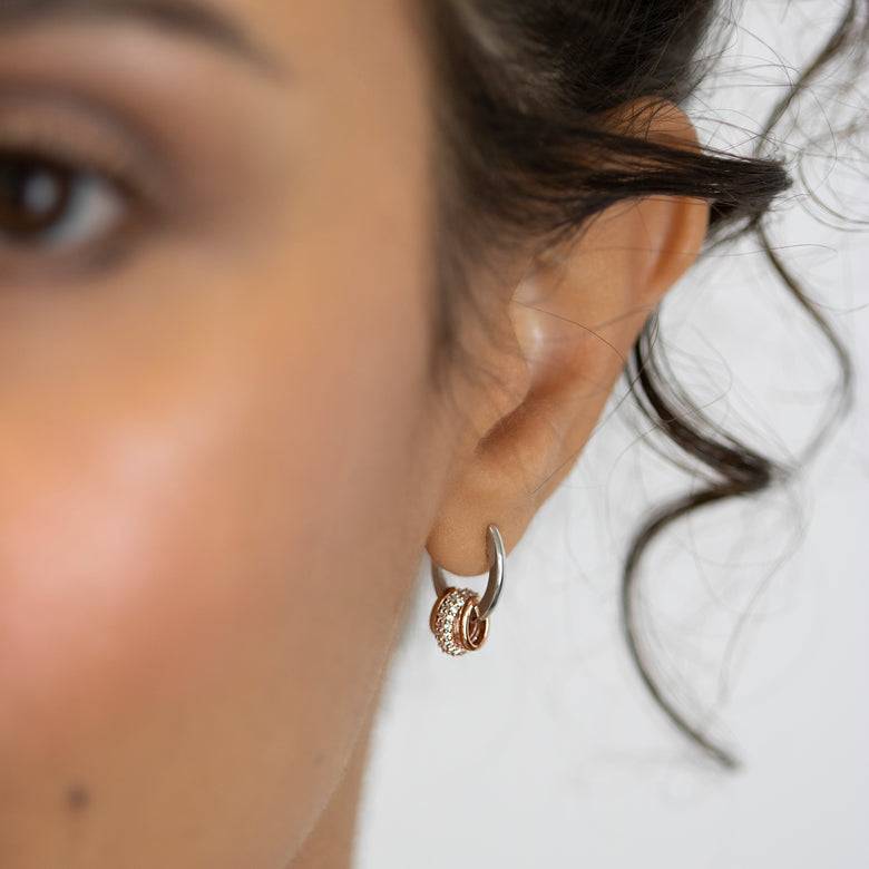 Nana Kay Echtgold Ohrring Pendentif Rosé