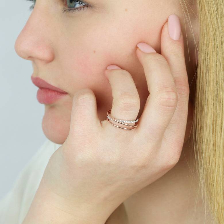 Nana Kay Echtgold Ring Onduler Rosé