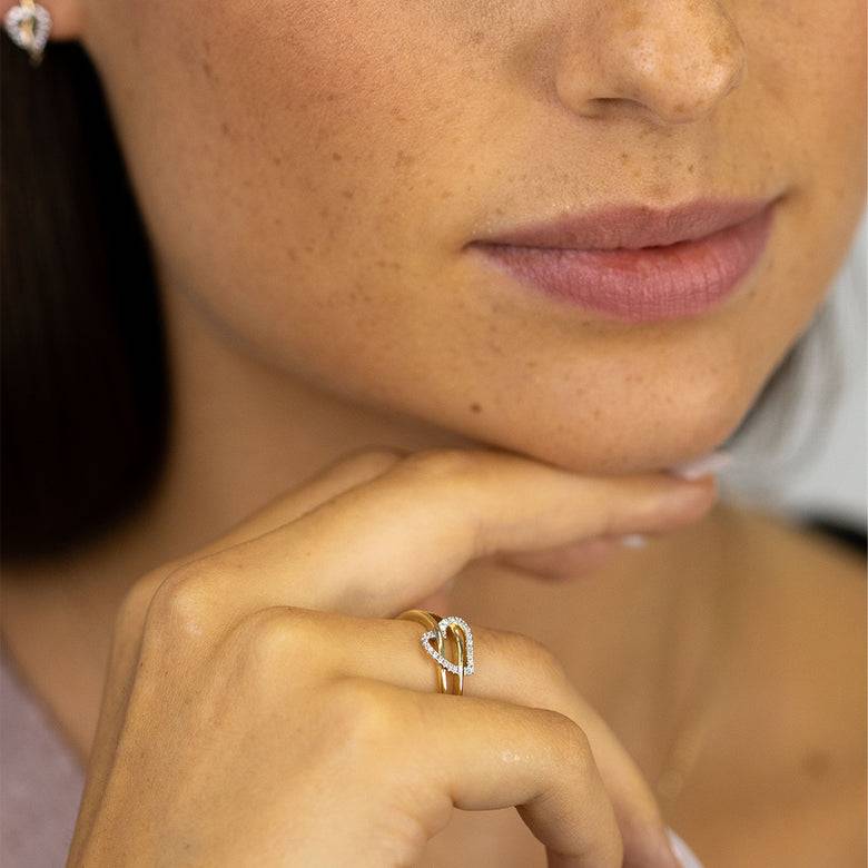 Nana Kay Echtgold Ring Près Du Coeur