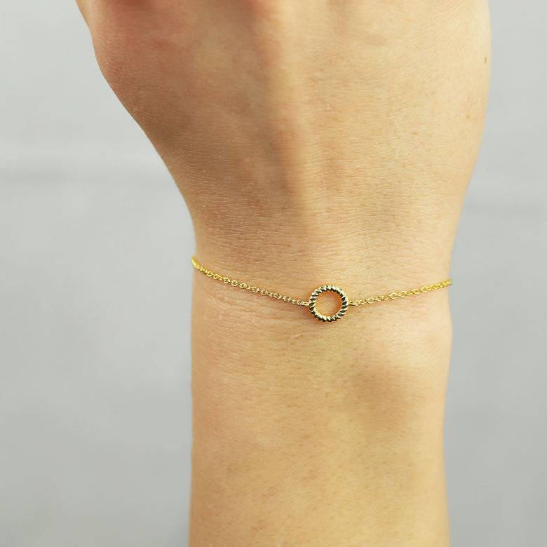 Nana Kay Pretty Twist Armband Cord Gold