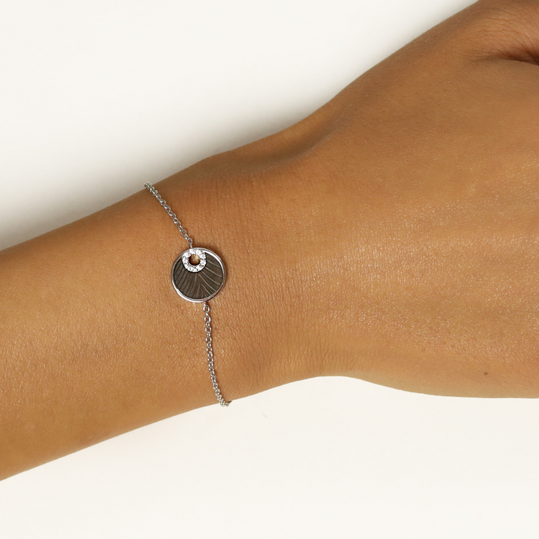 Nana Kay Shiny Circles Armband Shell