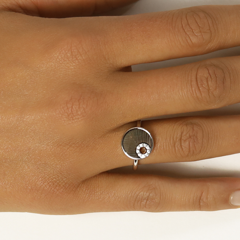 Nana Kay Shiny Circles Ring Shell