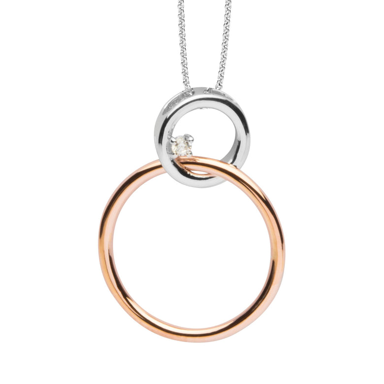 Nana Kay Swinging Silver Halskette Fiancé Rosé