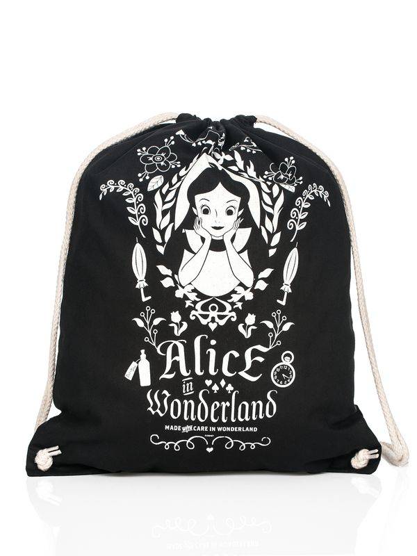 Nastrovje Potsdam Alice Im Wunderland Mirror Black Gymbag Schwarz