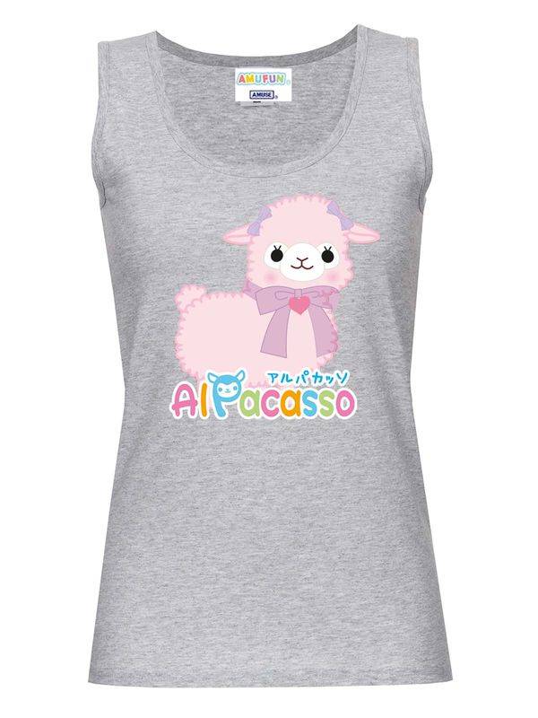 Nastrovje Potsdam Amufun Alpacasso Damen Tanktop grau meliert