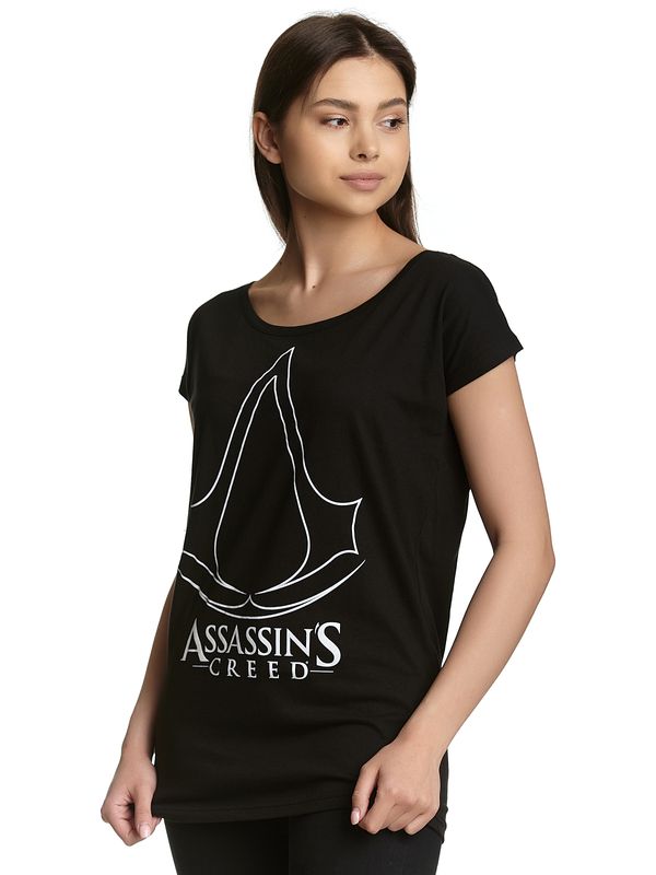 Nastrovje Potsdam Assassins Creed Symbol Damen Loose-Shirt Schwarz