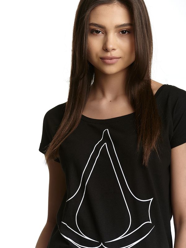 Nastrovje Potsdam Assassins Creed Symbol Damen Loose-Shirt Schwarz