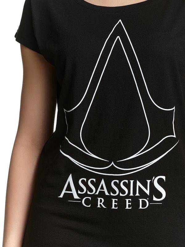 Nastrovje Potsdam Assassins Creed Symbol Damen Loose-Shirt Schwarz