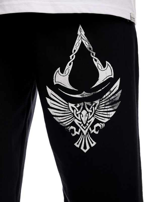 Nastrovje Potsdam Assassins Creed Valhalla Raven & Symbol Herren Jogginghose Schwarz