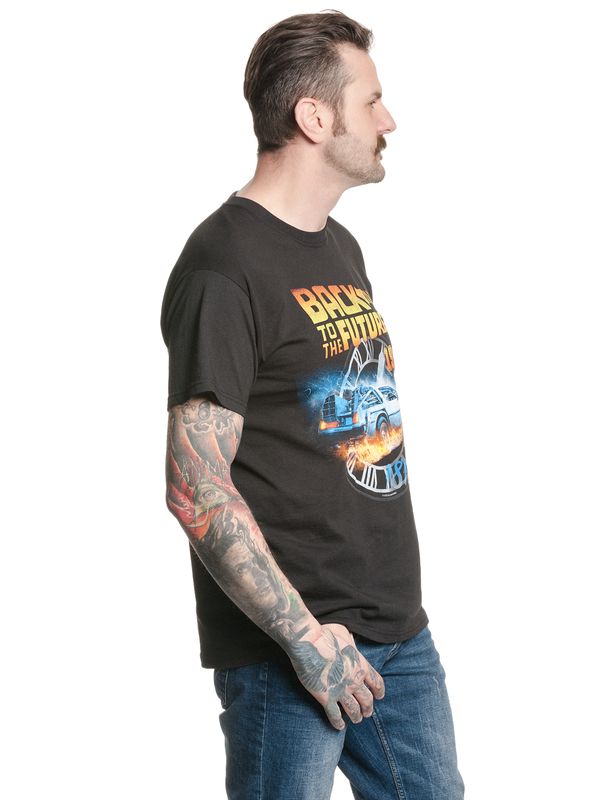Nastrovje Potsdam Back To The Future Time Herren T-Shirt Schwarz