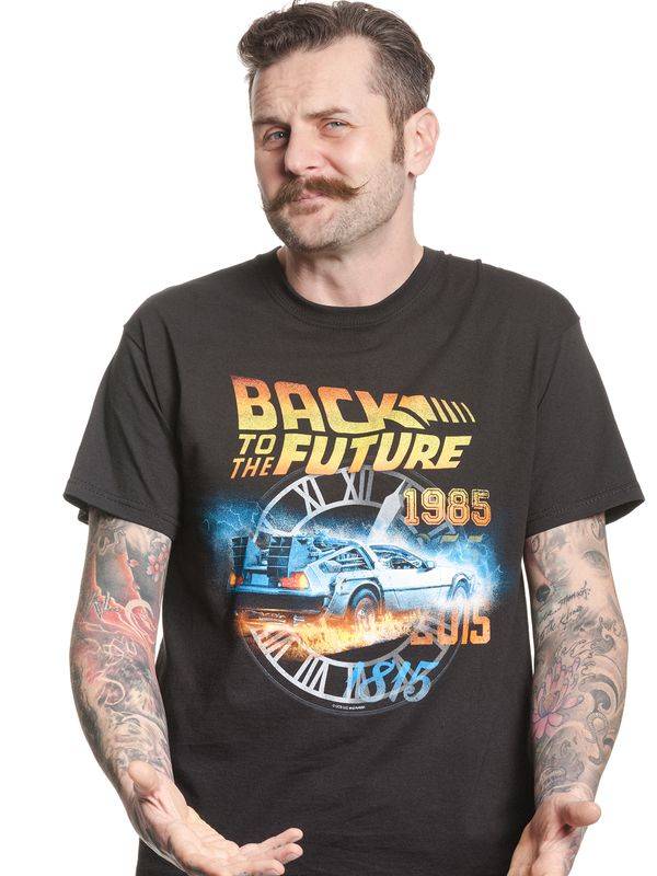 Nastrovje Potsdam Back To The Future Time Herren T-Shirt Schwarz