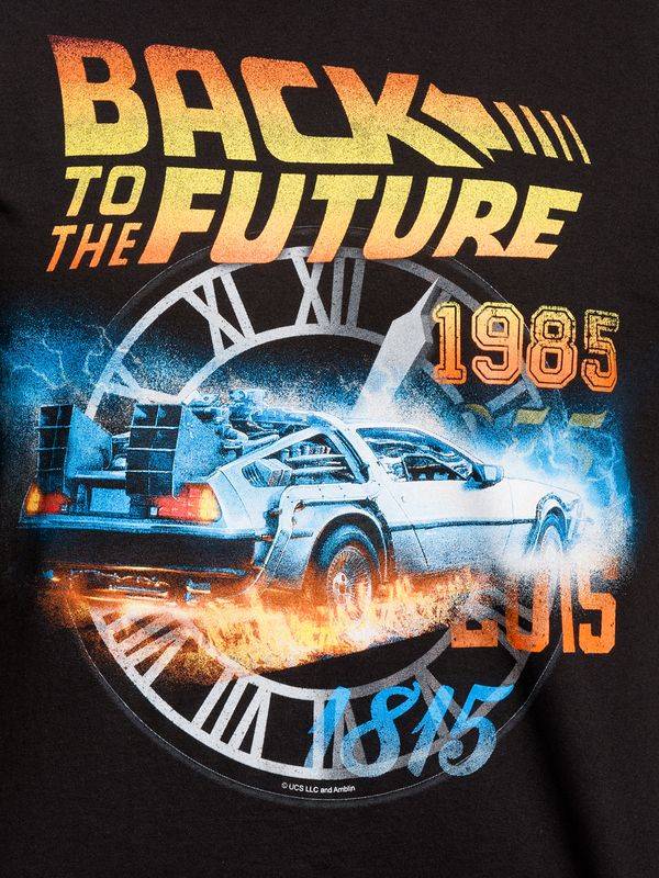 Nastrovje Potsdam Back To The Future Time Herren T-Shirt Schwarz