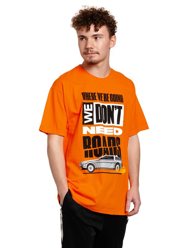 Nastrovje Potsdam Back To The Future We Don't Need Herren T-Shirt Orange
