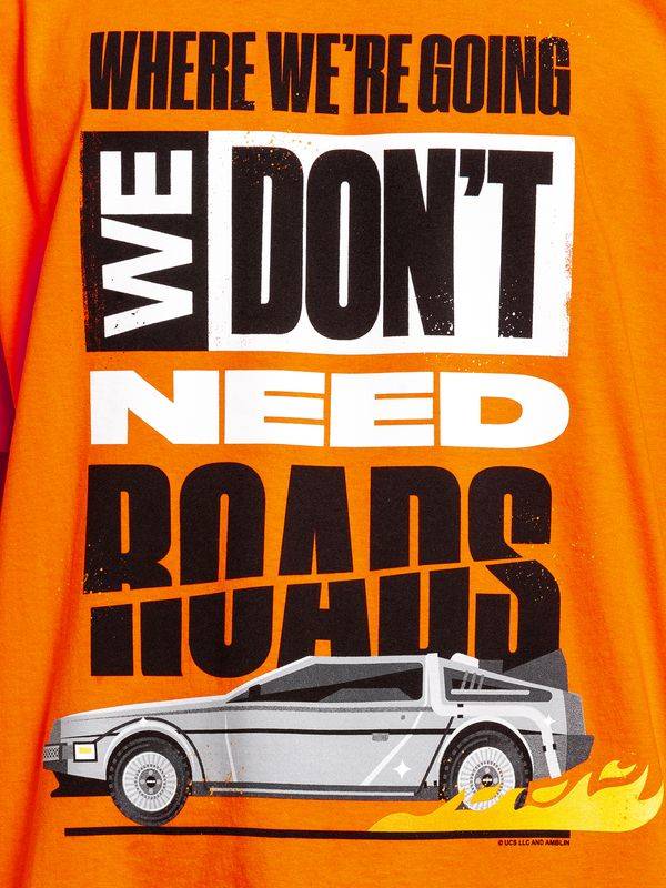 Nastrovje Potsdam Back To The Future We Don't Need Herren T-Shirt Orange