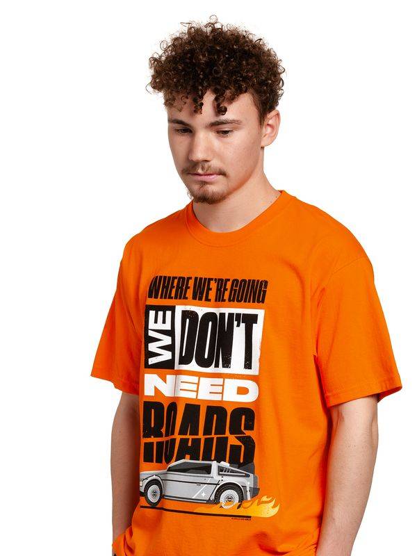 Nastrovje Potsdam Back To The Future We Don't Need Herren T-Shirt Orange