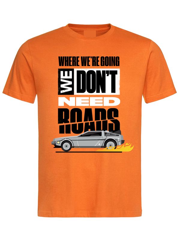 Nastrovje Potsdam Back To The Future We Don't Need Herren T-Shirt orange