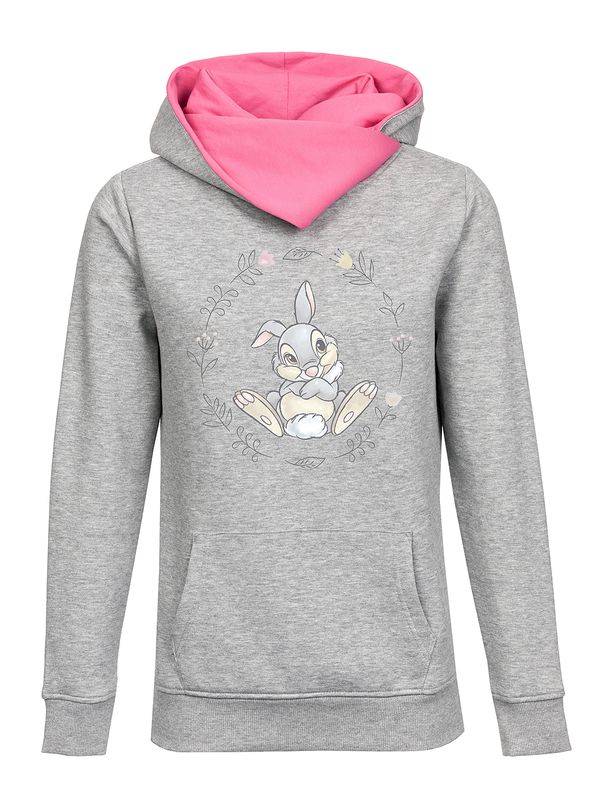 Nastrovje Potsdam Bambi Thumper Damen Schalkragenpullover grau meliert/pink