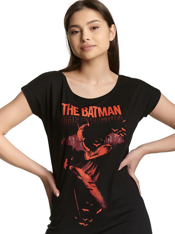 Nastrovje Potsdam Batman Bloody Night Damen Loose-Shirt Schwarz