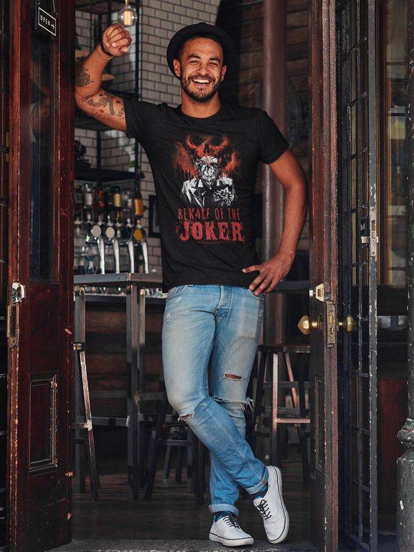 Nastrovje Potsdam Batman World Burn T Herren T-Shirt Schwarz