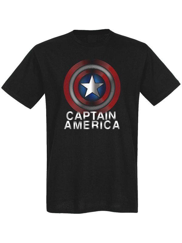 Nastrovje Potsdam Captain America Flash Logo Herren T-Shirt schwarz Nastrovje Potsdam Captain America Flash Logo Herren T-Shirt schwarz