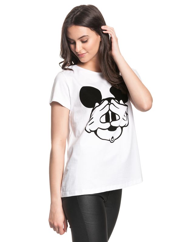 Nastrovje Potsdam Disney Mickey Mouse Hey Mickey Damen T-Shirt Weiss