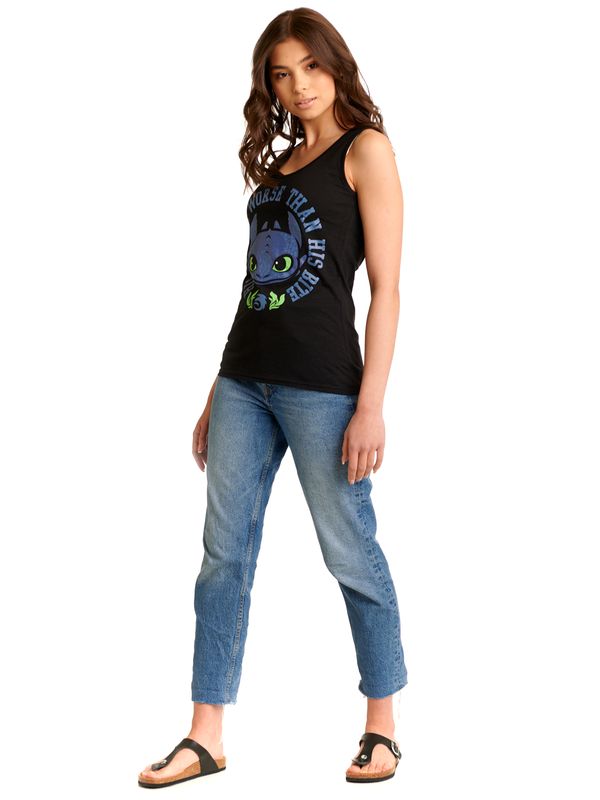 Nastrovje Potsdam Dragons, Drachenzähmen Leicht Gemacht Bright Eyes Damen Tanktop Schwarz