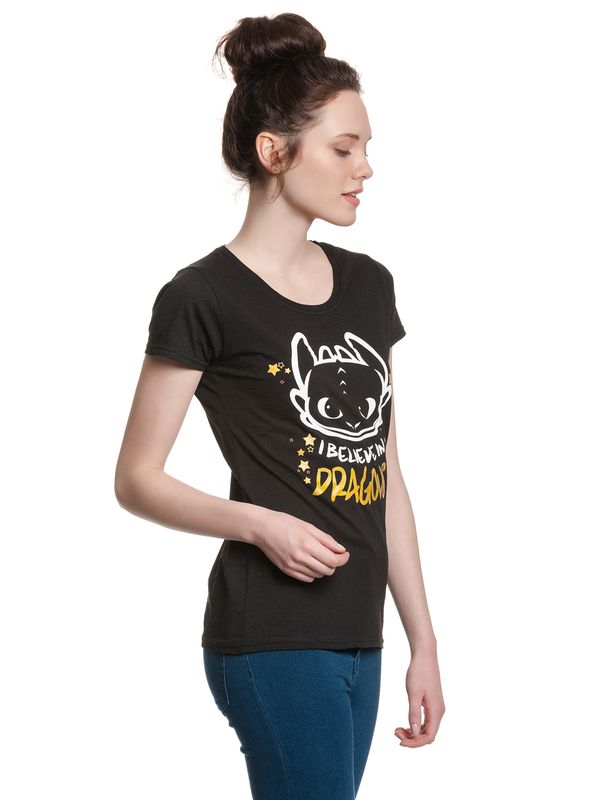 Nastrovje Potsdam Dragons, Drachenzähmen Leicht Gemacht I Believe In Dragons Damen T-Shirt Schwarz
