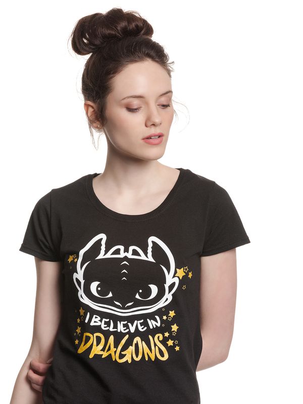 Nastrovje Potsdam Dragons, Drachenzähmen Leicht Gemacht I Believe In Dragons Damen T-Shirt Schwarz